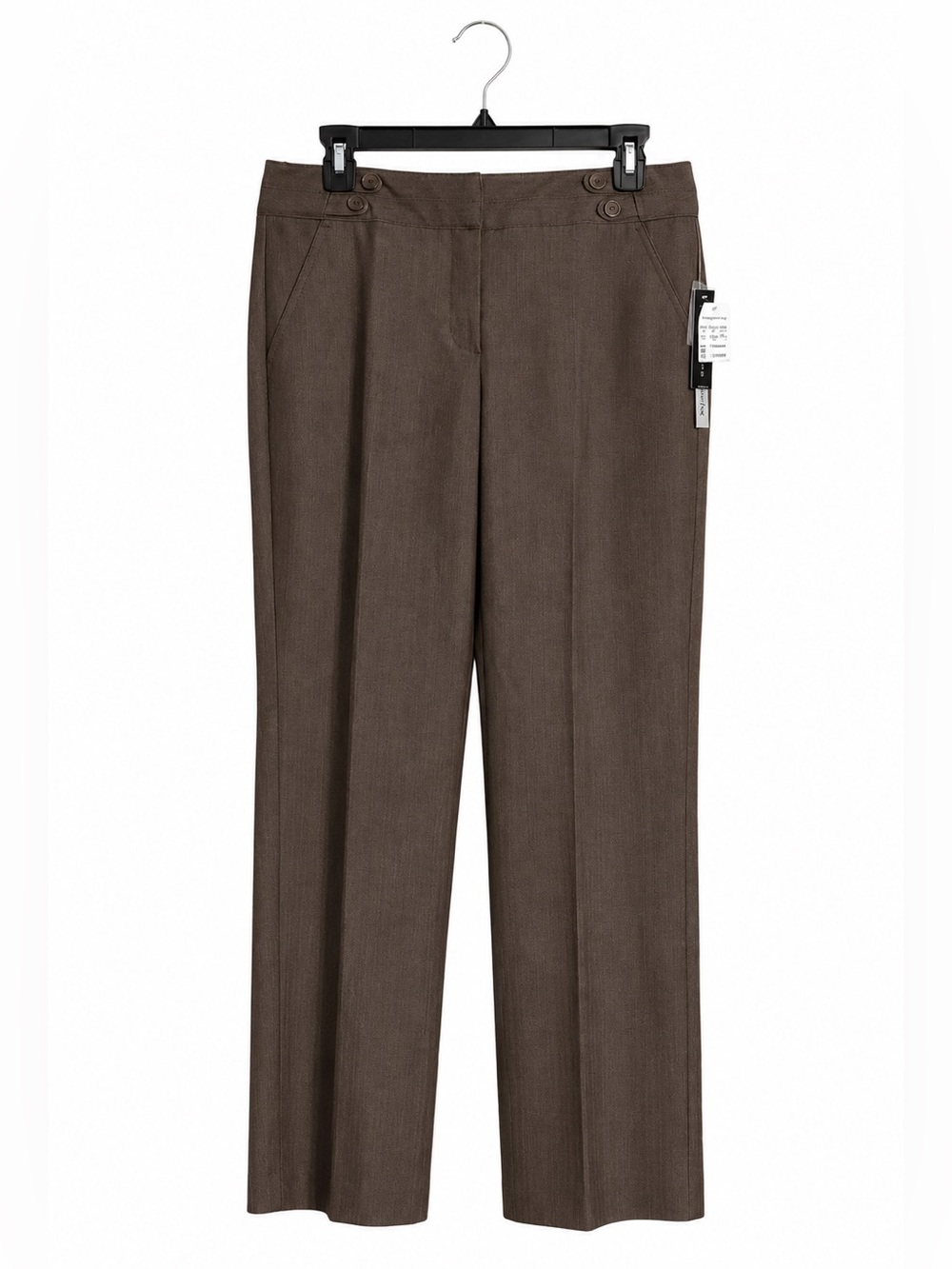 Larry Levine Brown Wide Leg Dress Pants Women’s 10 Short NEW With Tags.